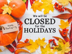 Texdoor Closed Thanksgiving